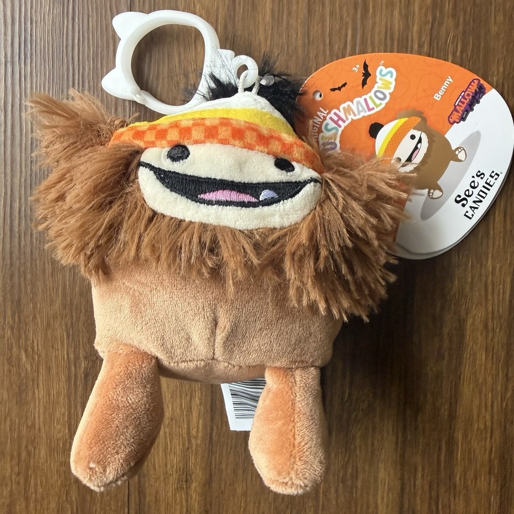Squishmallows See's Candy Benny Jazwares 2025 No Candy Plush Keychain Exclusive